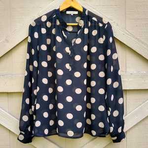 Pomelo Sheer Black & Tan Blouse from Stitch Fix